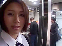 Amazing Japanese model Yuzuka Kinoshita in Crazy Office, Threesomes JAV scene