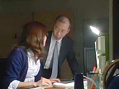 Fabulous Japanese chick Miwako Yamamoto in Crazy Office, Cunnilingus JAV scene