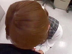 Hottest Japanese girl Leila Aisaki in Exotic Office, Couple JAV scene